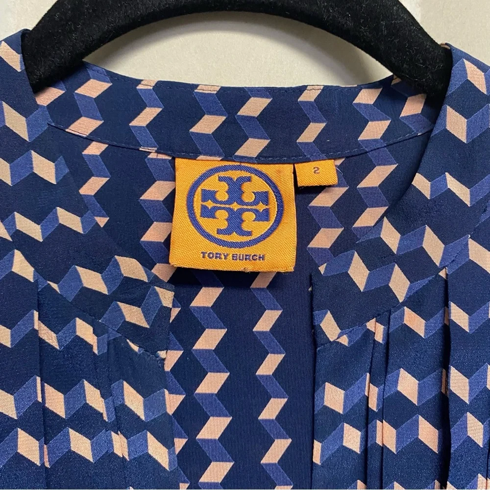 Tory Burch Women’s Judi Dress Size 2 100% Silk Belted Designer Luxury Feminine